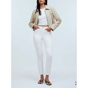 Madewell Stovepipe High Rise Slim Straight Leg Jeans White Sz 29   NO664